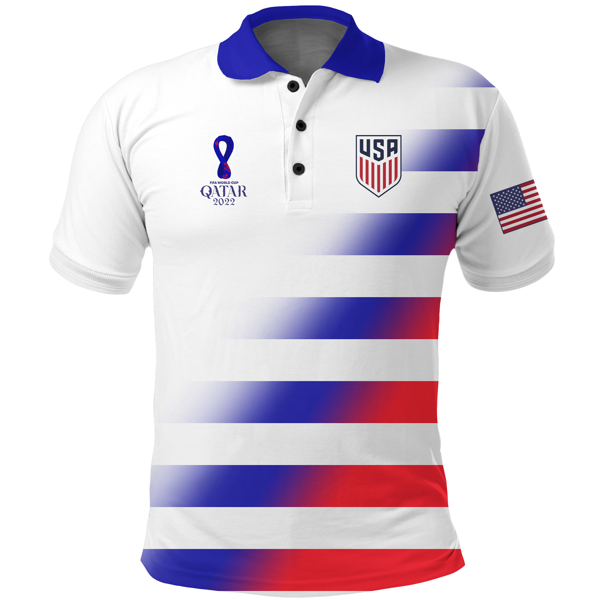 Custom USA Polo Shirt Football 2022 LT2 - Wonder Print Shop