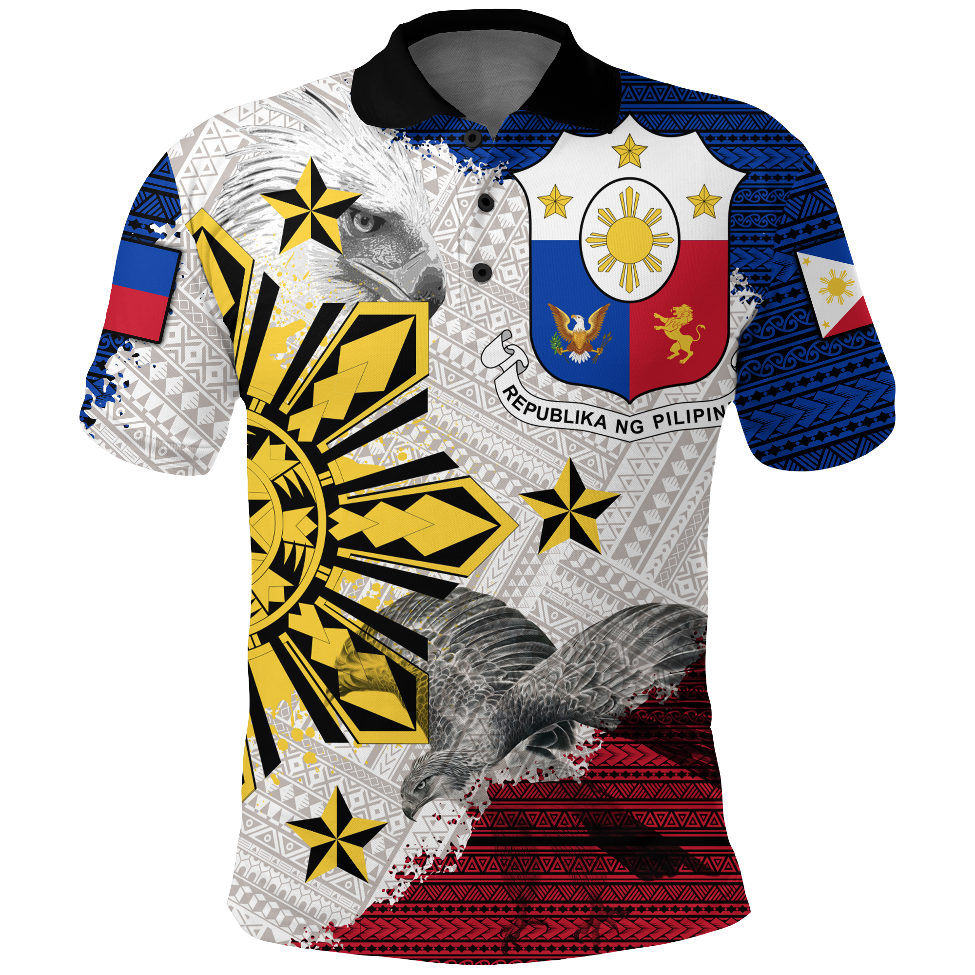 Philippines Filipino Tribal Eagle Polo Shirt LT2 - Wonder Print Shop