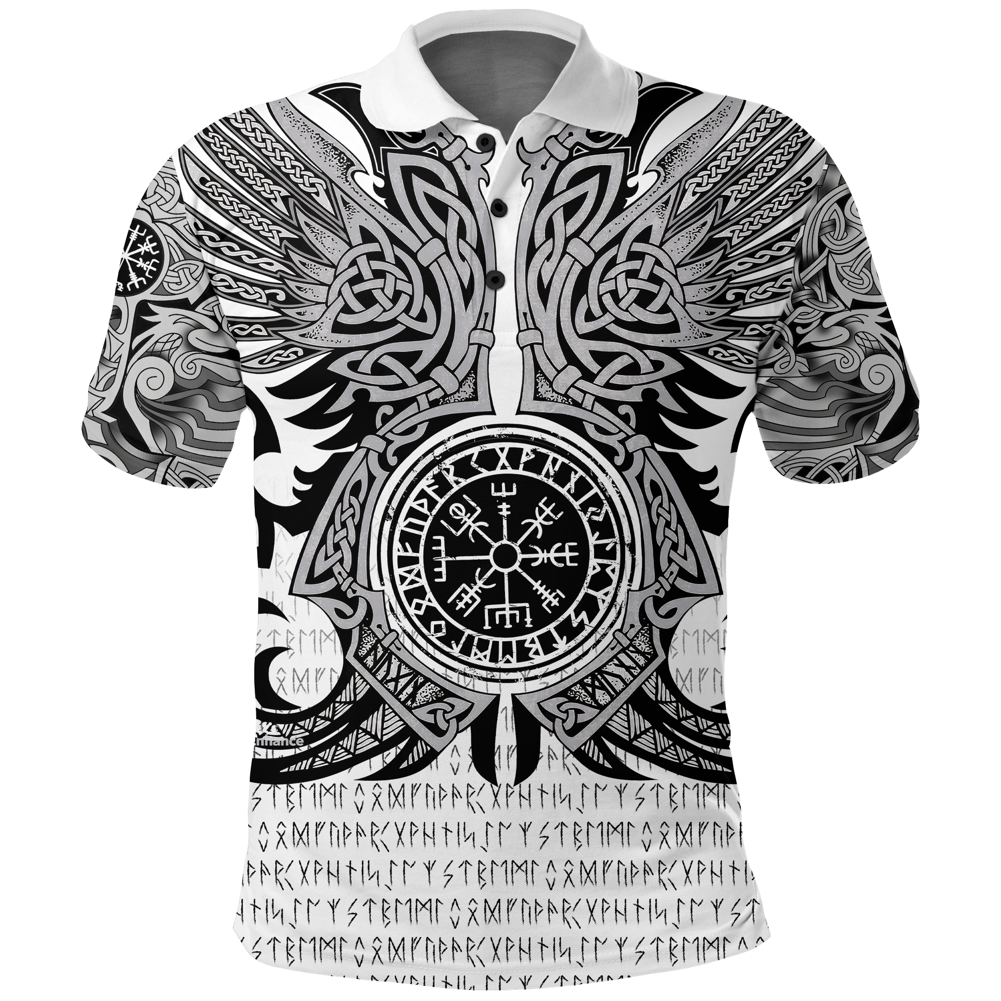 Viking Vegvisir Odin With Huginn And Muninn Polo Shirt LT2 - Wonder Print Shop