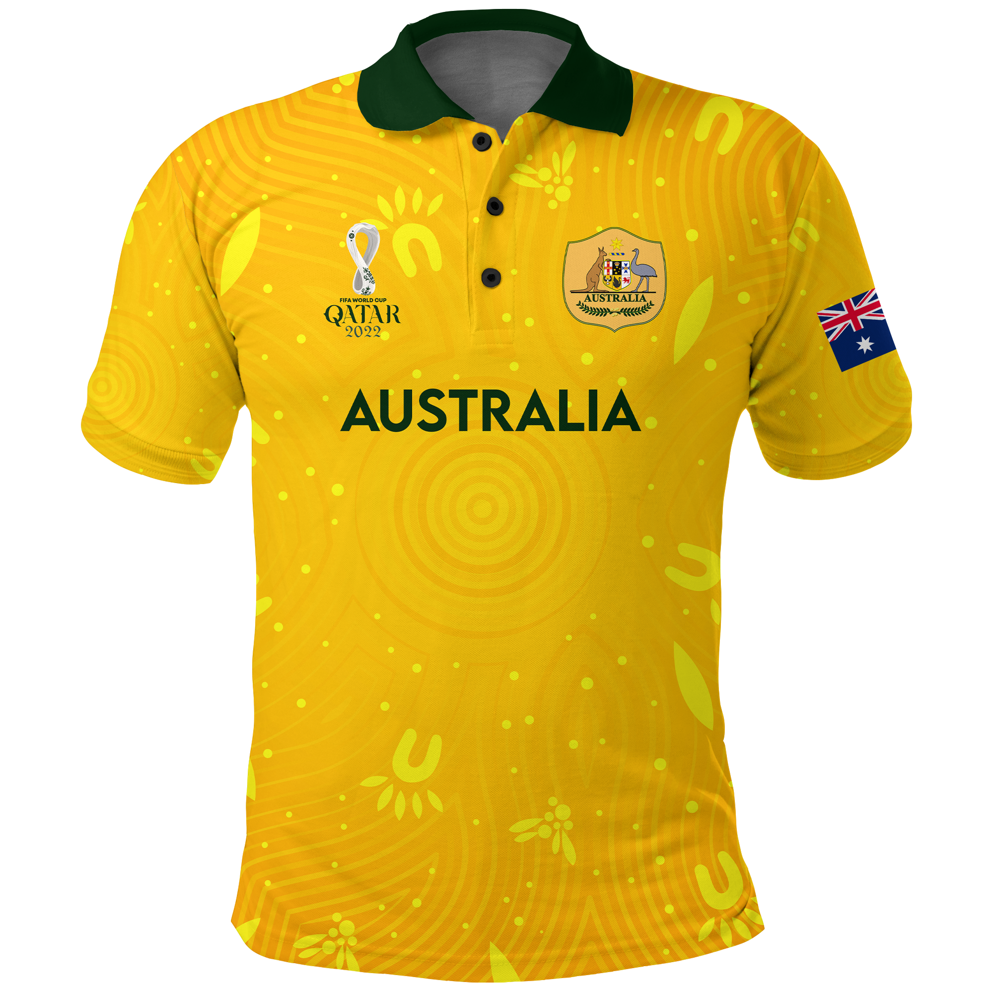 Australia Polo Shirt Football 2022 LT2 - Wonder Print Shop