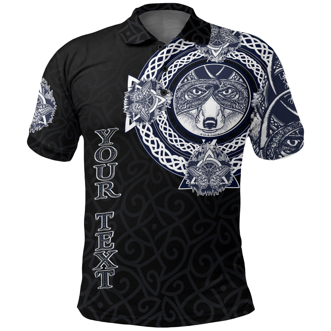 Custom Fox and Butterfly Celtic Polo Shirt RLT12 - Wonder Print Shop