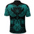 Viking Polo Shirt Raven Of Odin Cyan RLT12 - Wonder Print Shop