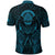 Viking Polo Shirt Raven Valknut Cyan RLT12 - Wonder Print Shop