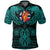 Viking Norway Polo Shirt Valknut of Odin Cyan RLT12 - Wonder Print Shop