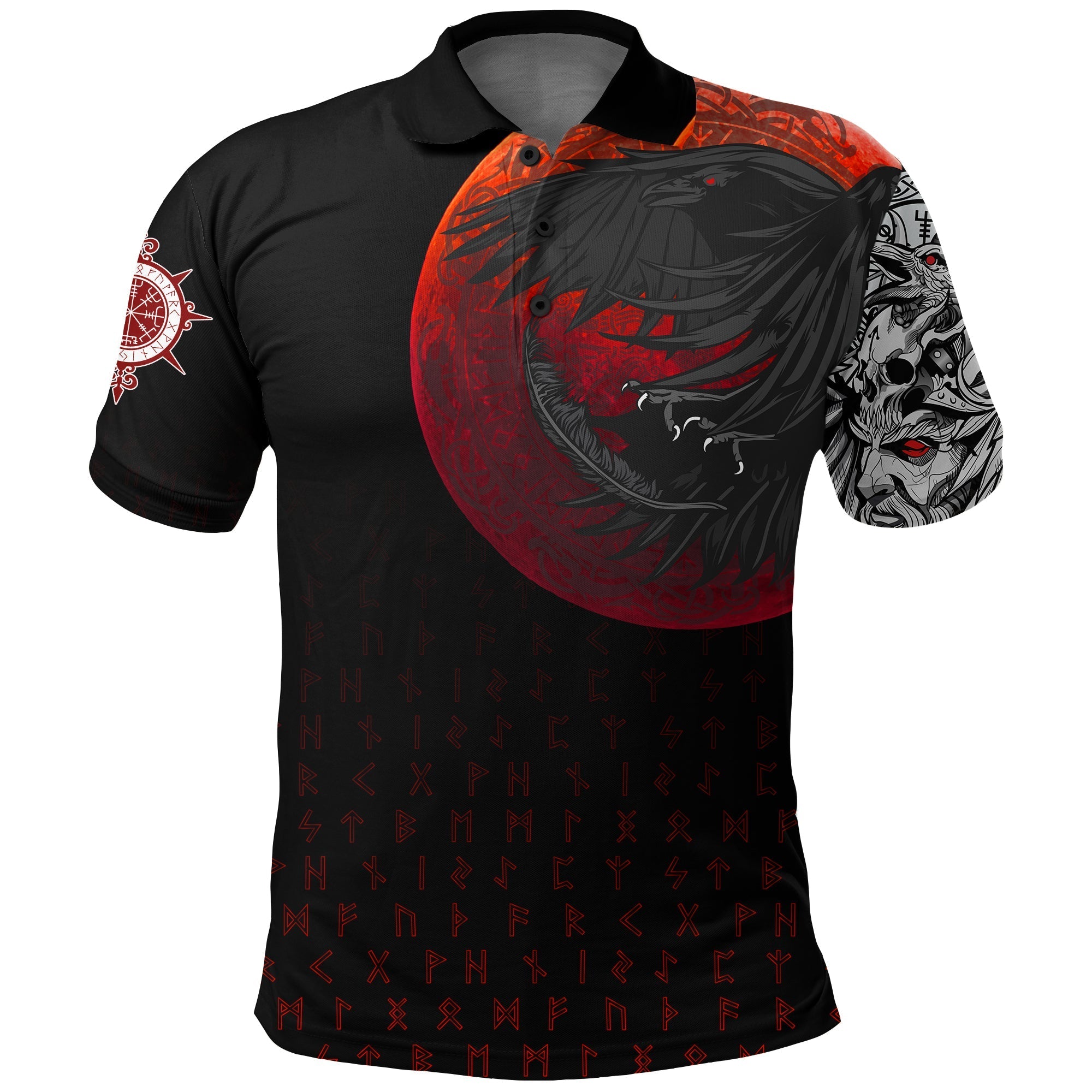 Viking Polo Shirt Viking Raven Blood Moon RLT12 - Wonder Print Shop