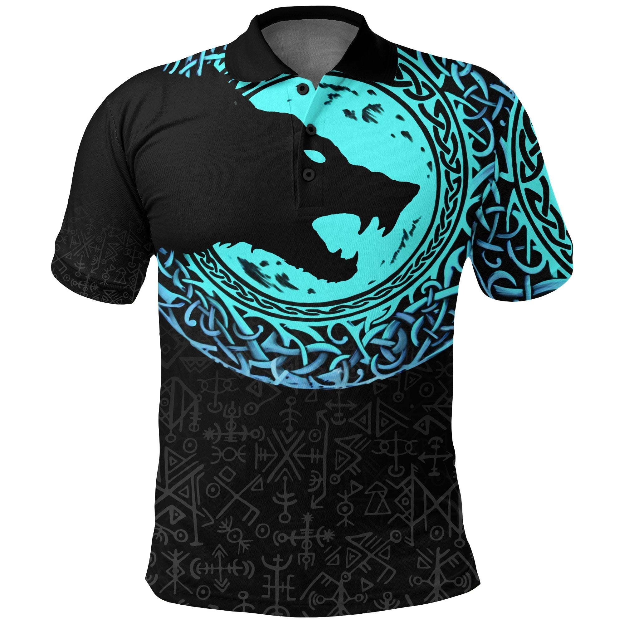 Viking Polo Shirt Fenrir Norse Wolf RLT12 - Wonder Print Shop