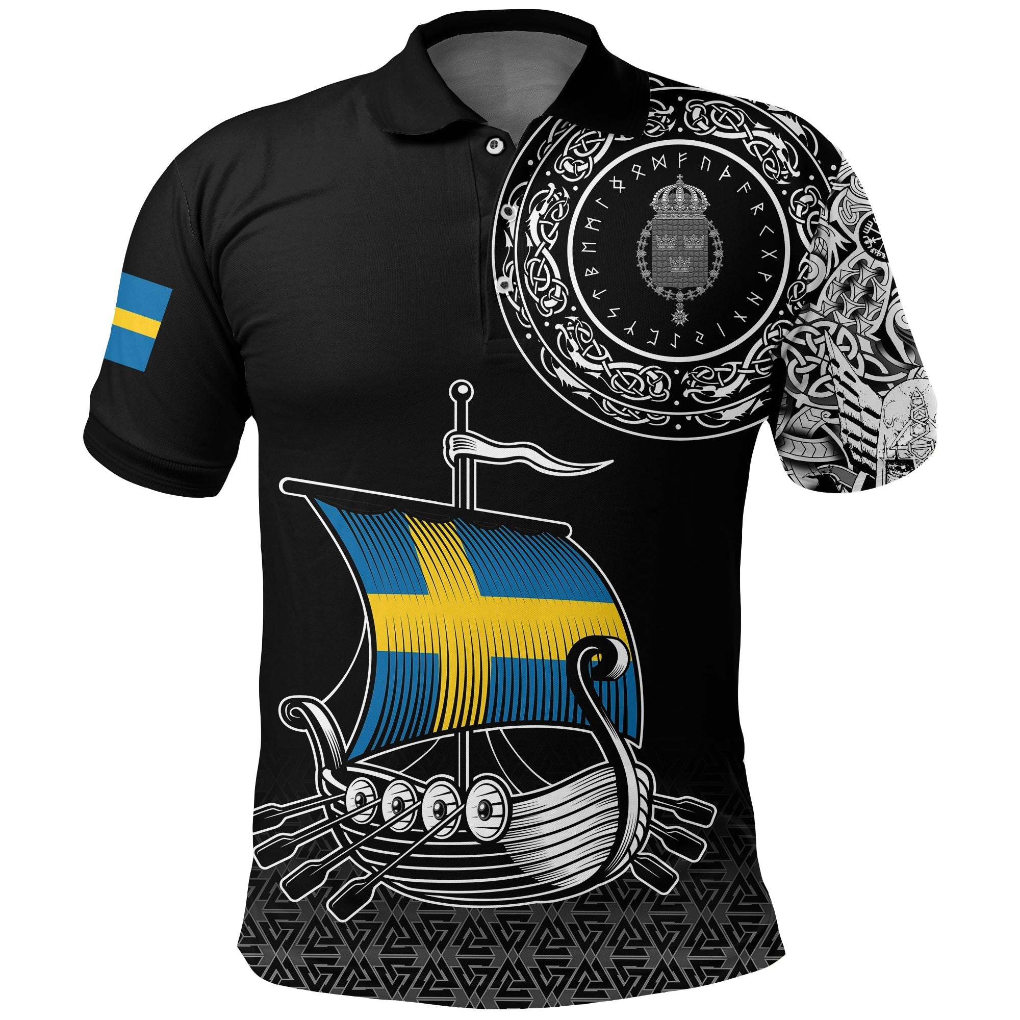 Viking Polo Shirt Swedish Drakkar RLT12 - Wonder Print Shop