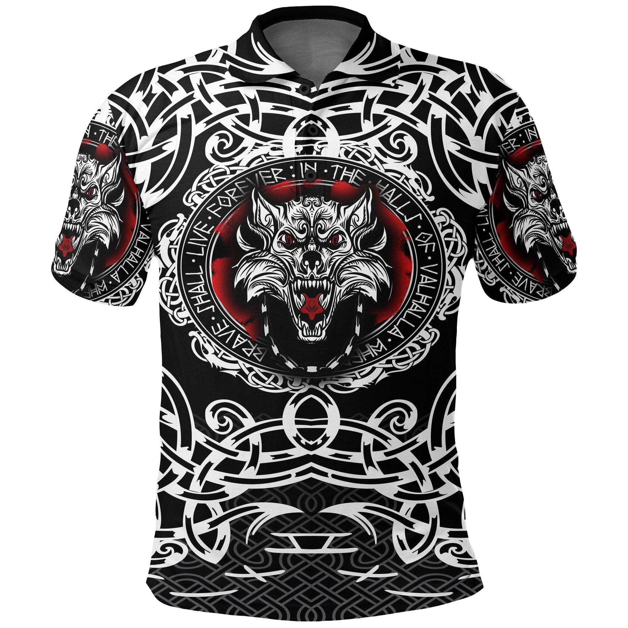 Viking Polo Shirt, Fenrir Wolf RLT12 - Wonder Print Shop