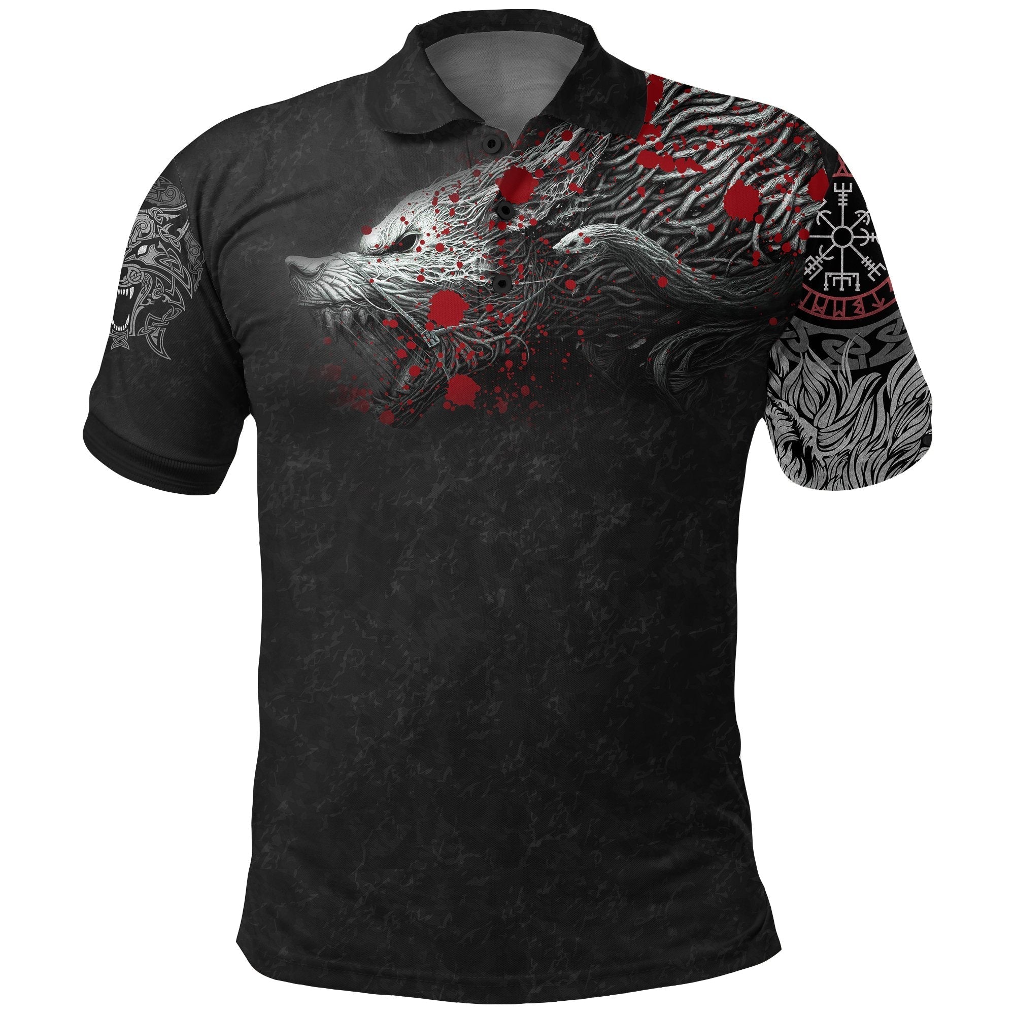 Viking Vikings Blood Polo Shirt Fenrir Blood RLT12 - Wonder Print Shop