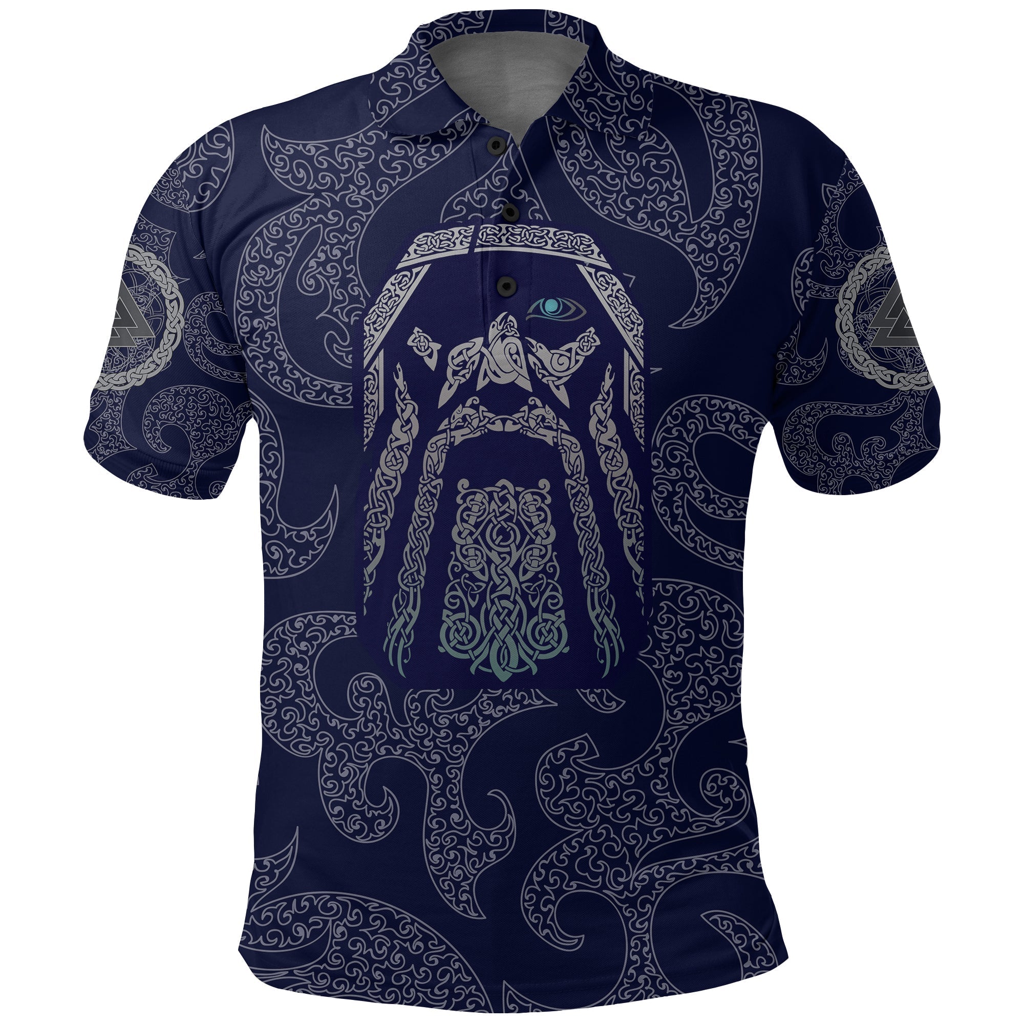 Viking Polo Shirt Odin God Tattoo RLT12 - Wonder Print Shop