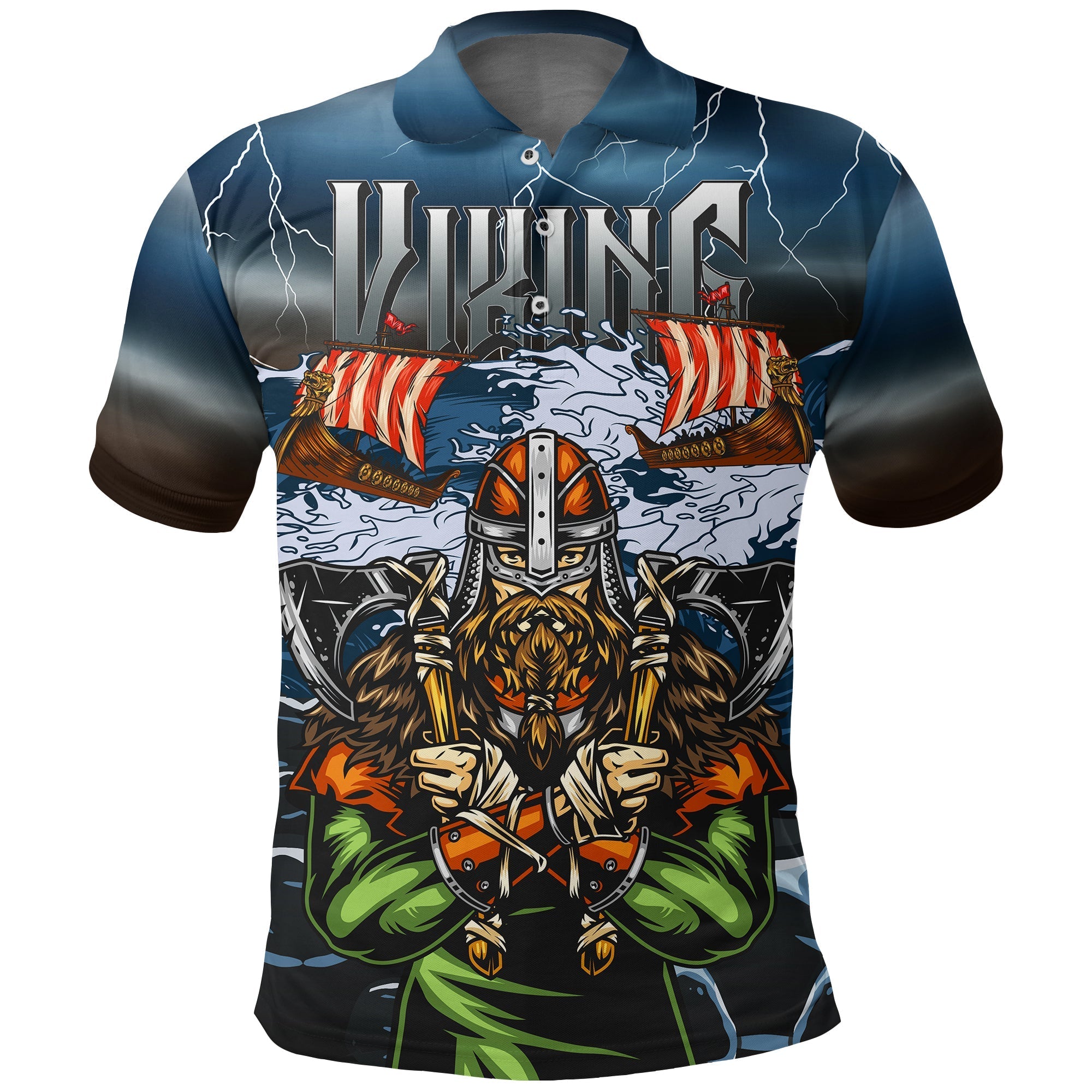 Viking Polo Shirt 3D Odin RLT12 - Wonder Print Shop