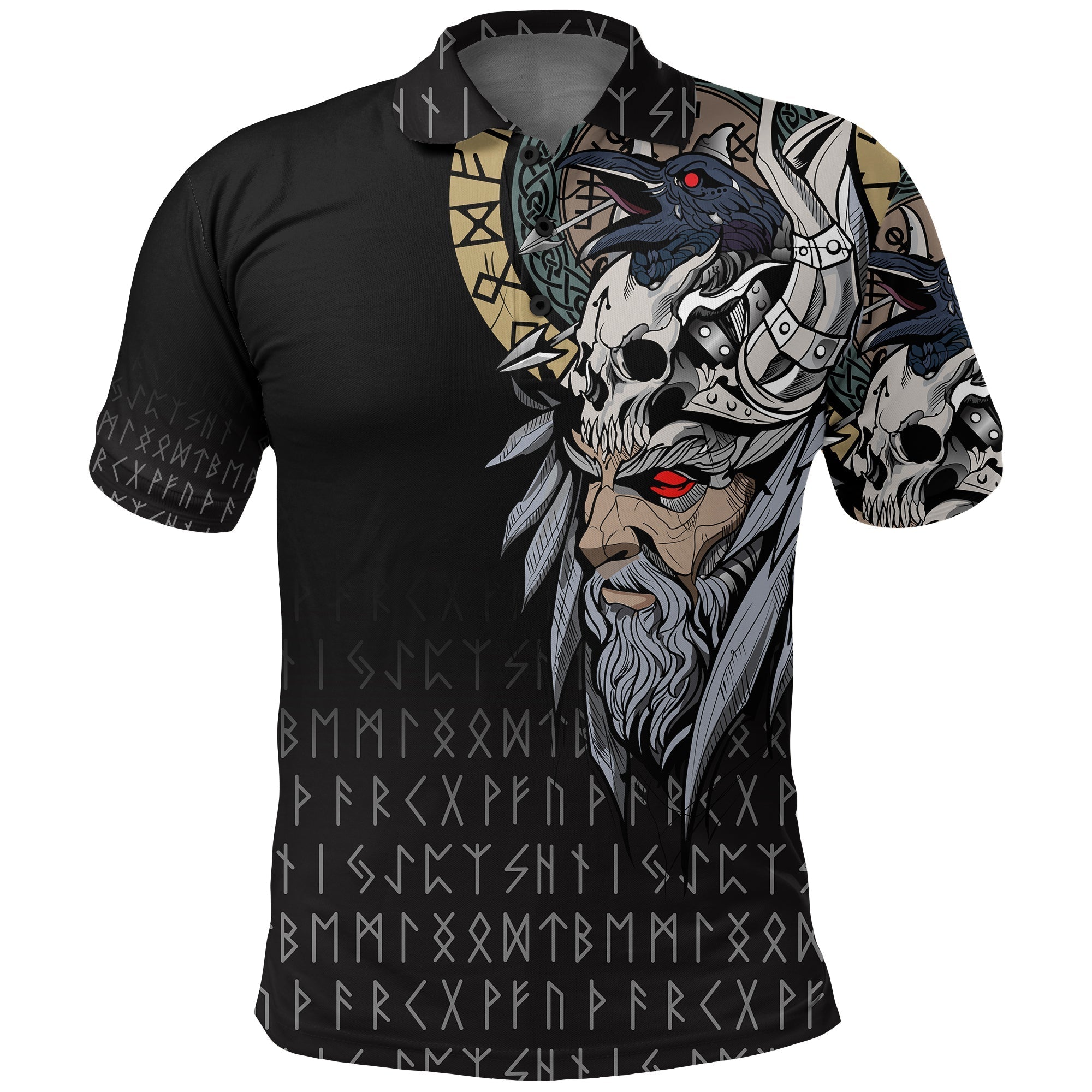 Viking Polo Shirt Viking Odin Raven RLT12 - Wonder Print Shop