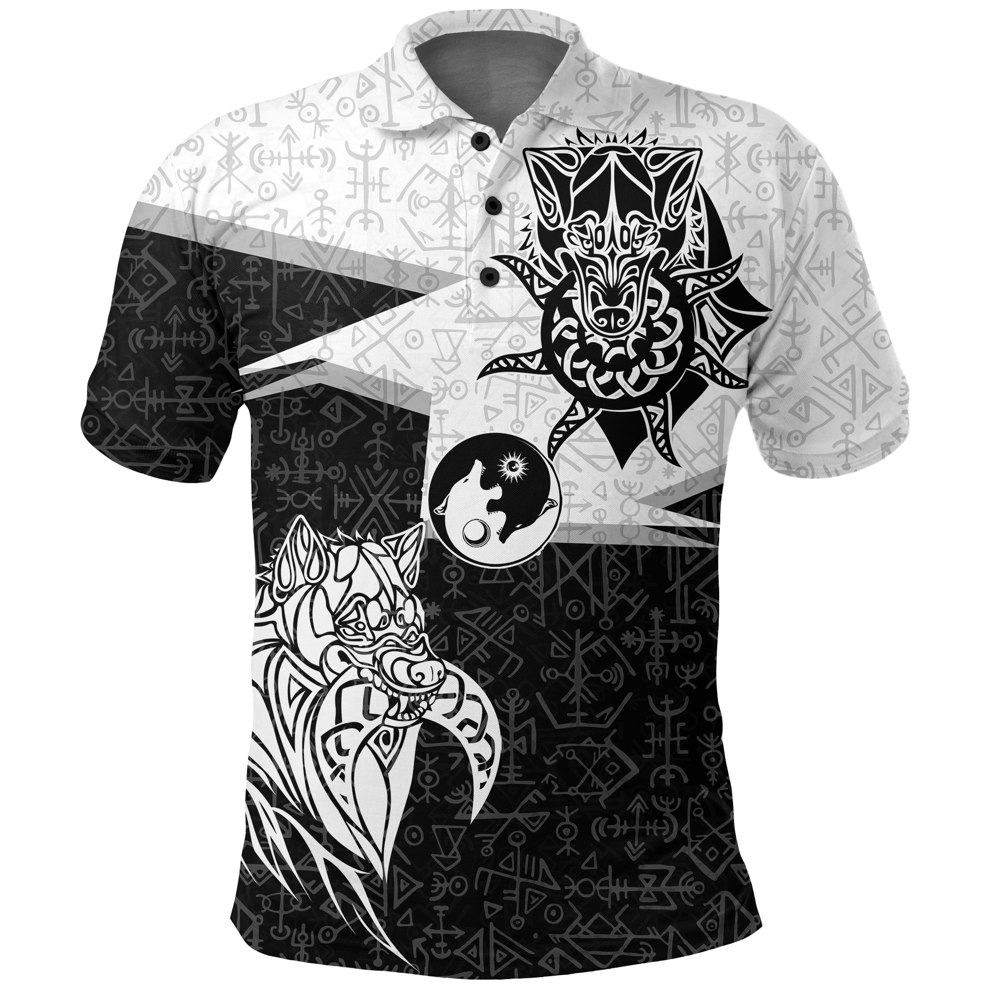 Viking Polo Shirt Skoll and Hati New Style RLT12 - Wonder Print Shop