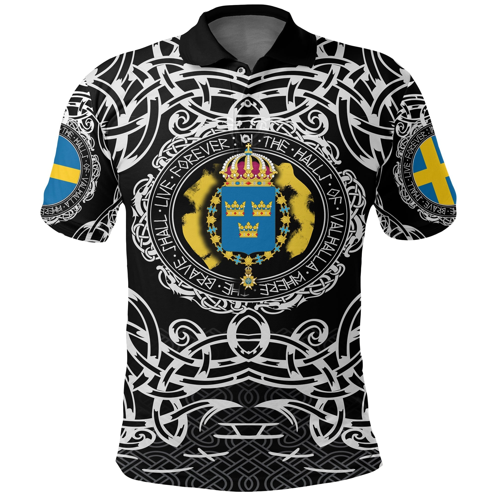 viking-polo-shirt-sweden-viking-pattern