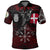 Viking Polo Shirt Denmark Raven Of Odin and Symbol Viking On Blood Background RLT12 - Wonder Print Shop