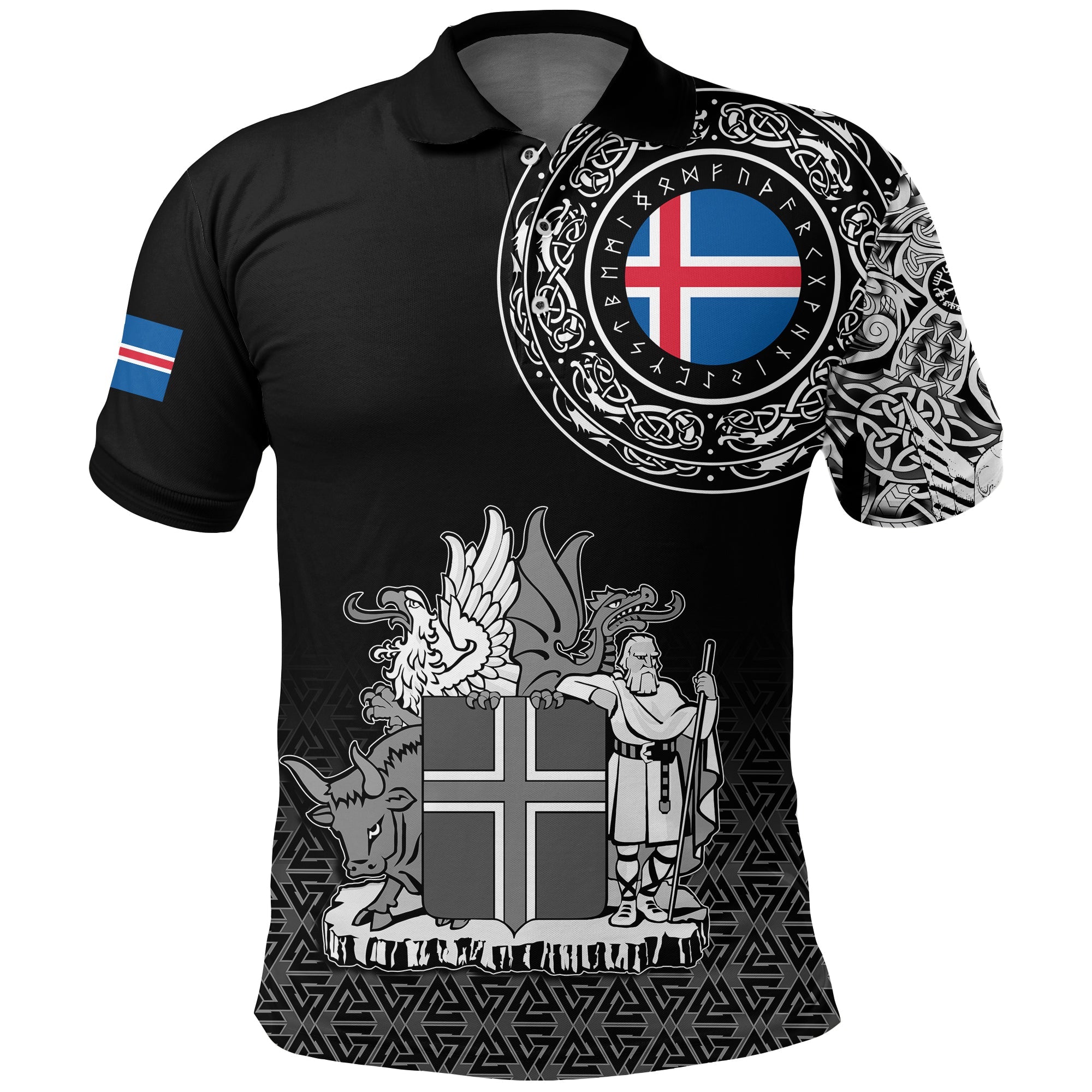 Viking Polo Shirt Iceland Coat Of Arms RLT12 - Wonder Print Shop