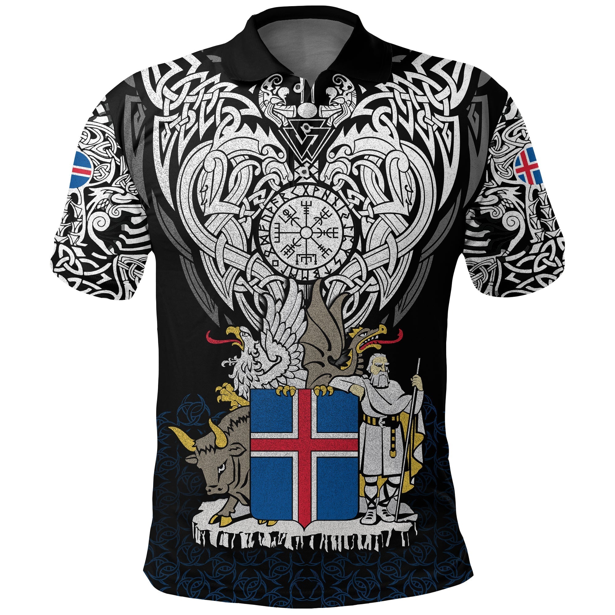 Viking Polo Shirt Iceland Viking Symbol RLT12 - Wonder Print Shop