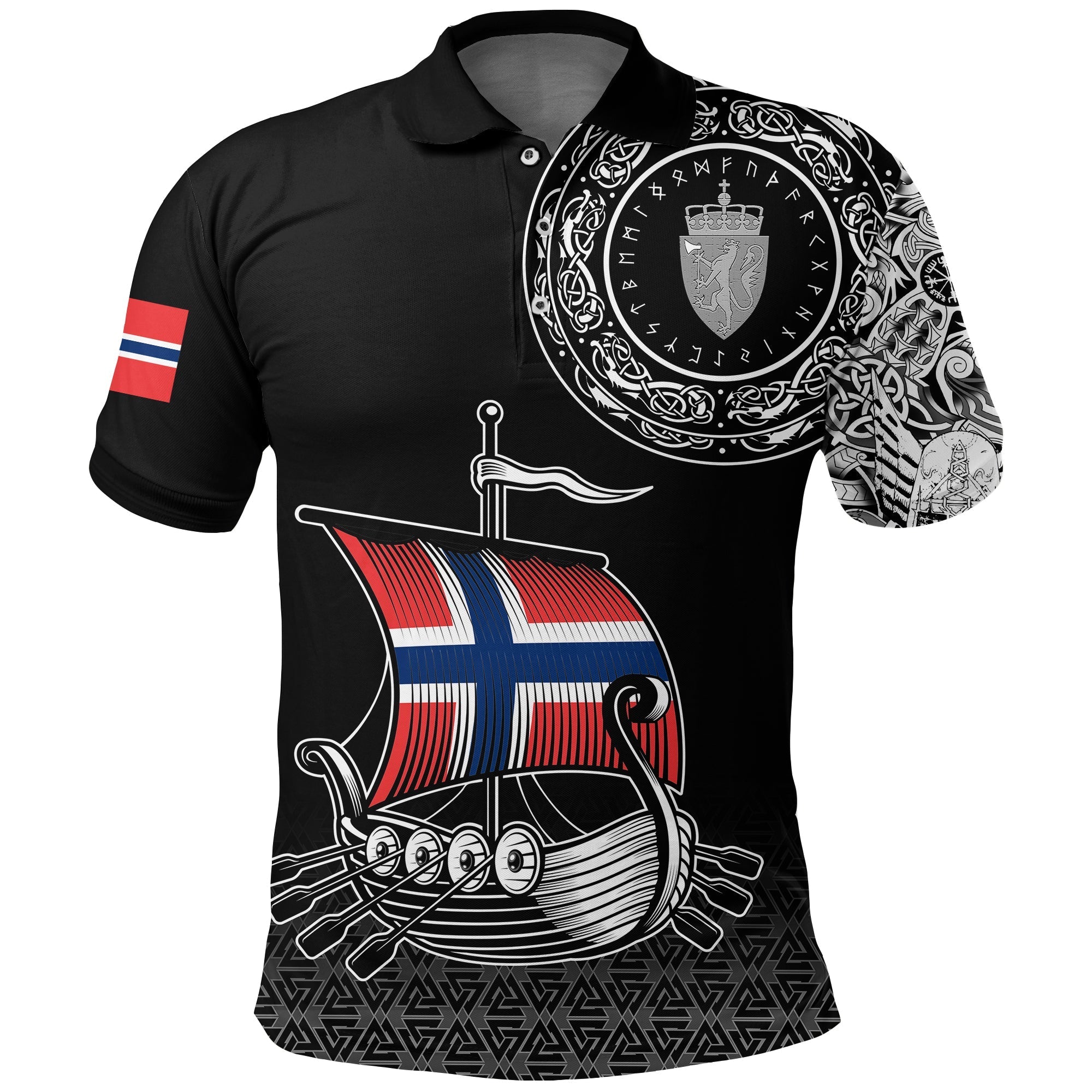 Viking Polo Shirt Norwegian Drakkar RLT12 - Wonder Print Shop