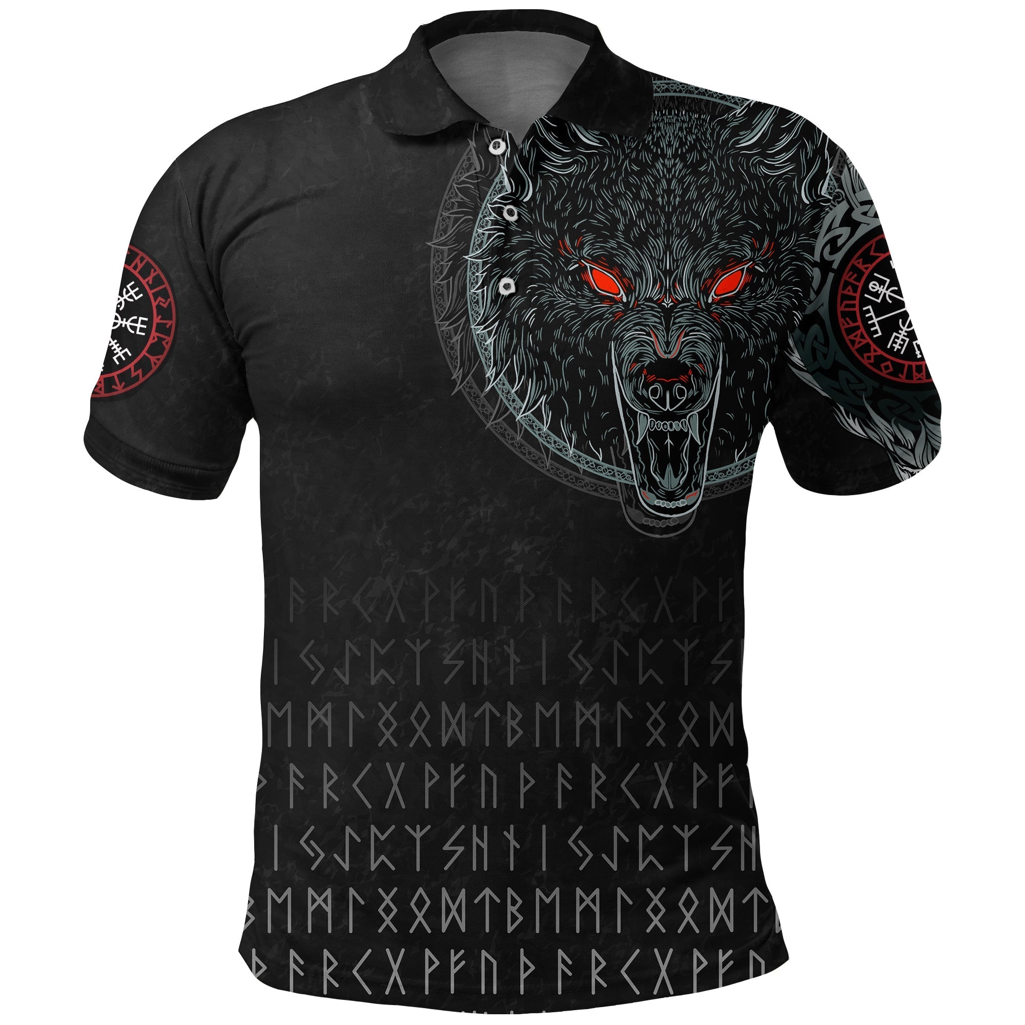 Viking Polo Shirt Fenrir Wolf RLT12 - Wonder Print Shop