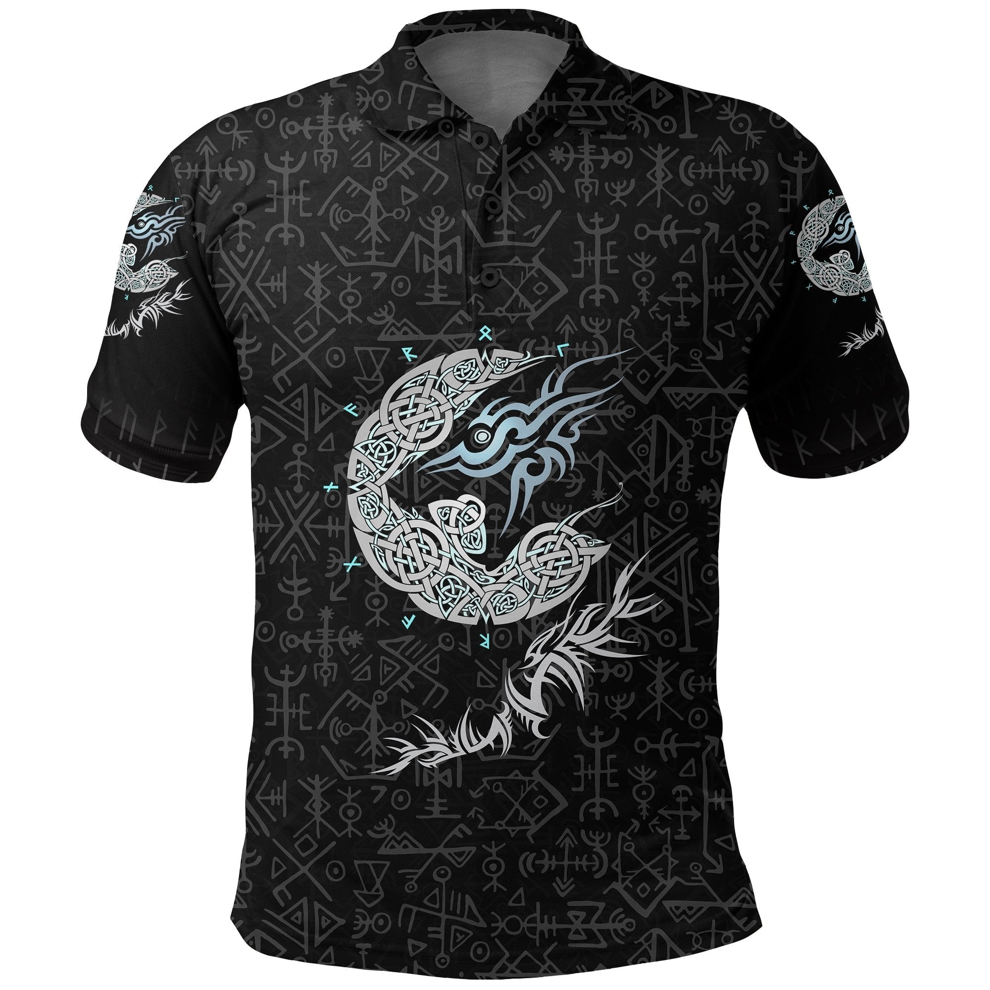 Viking Fenrir Wolf Polo Shirt RLT12 - Wonder Print Shop