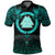 Viking Polo Shirt Three Raven and Valknut Cyan RLT12 - Wonder Print Shop