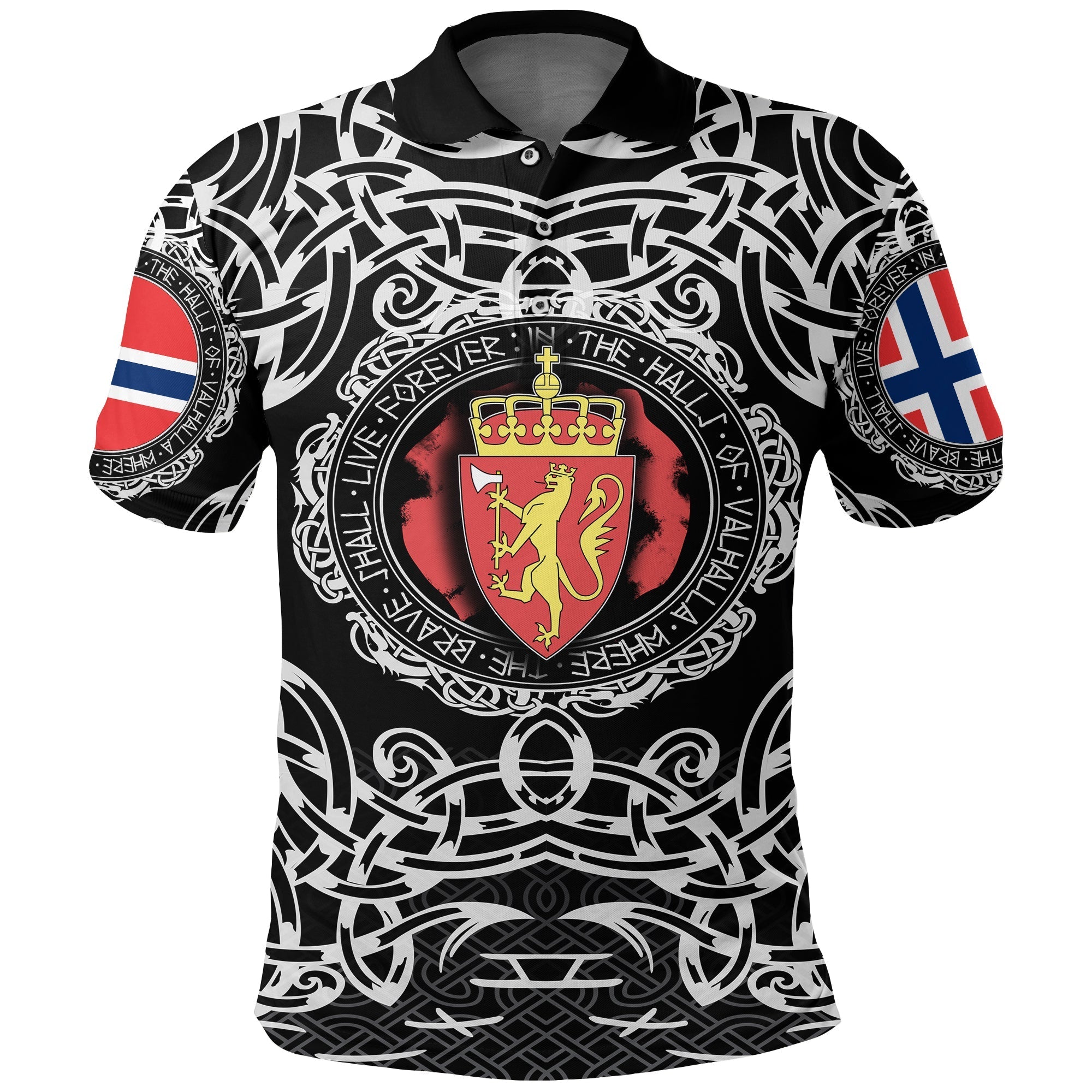 Viking Polo Shirt Norway Viking Pattern RLT12 - Wonder Print Shop