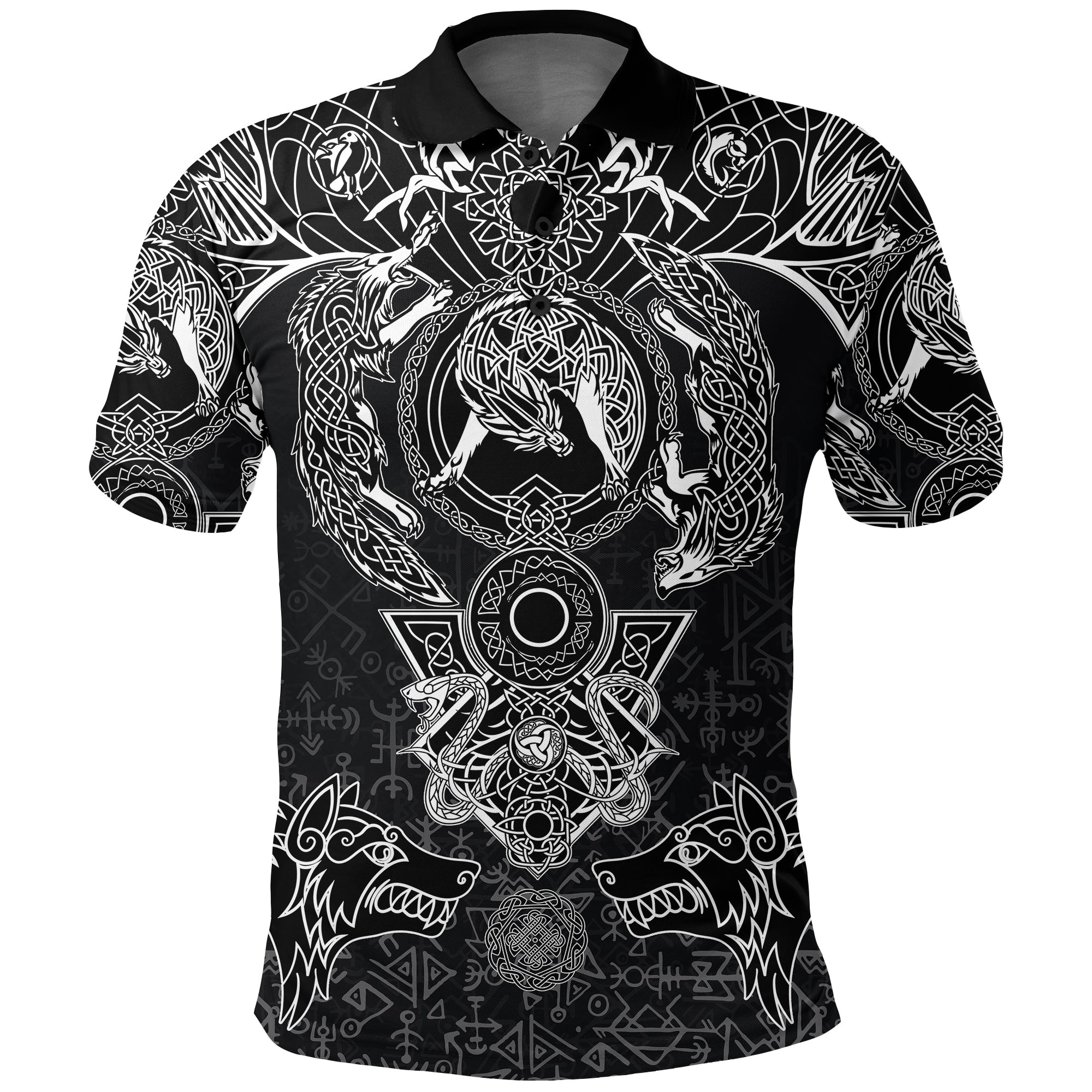 Viking Polo Shirt Fenrir and Skoll and Hati RLT12 - Wonder Print Shop