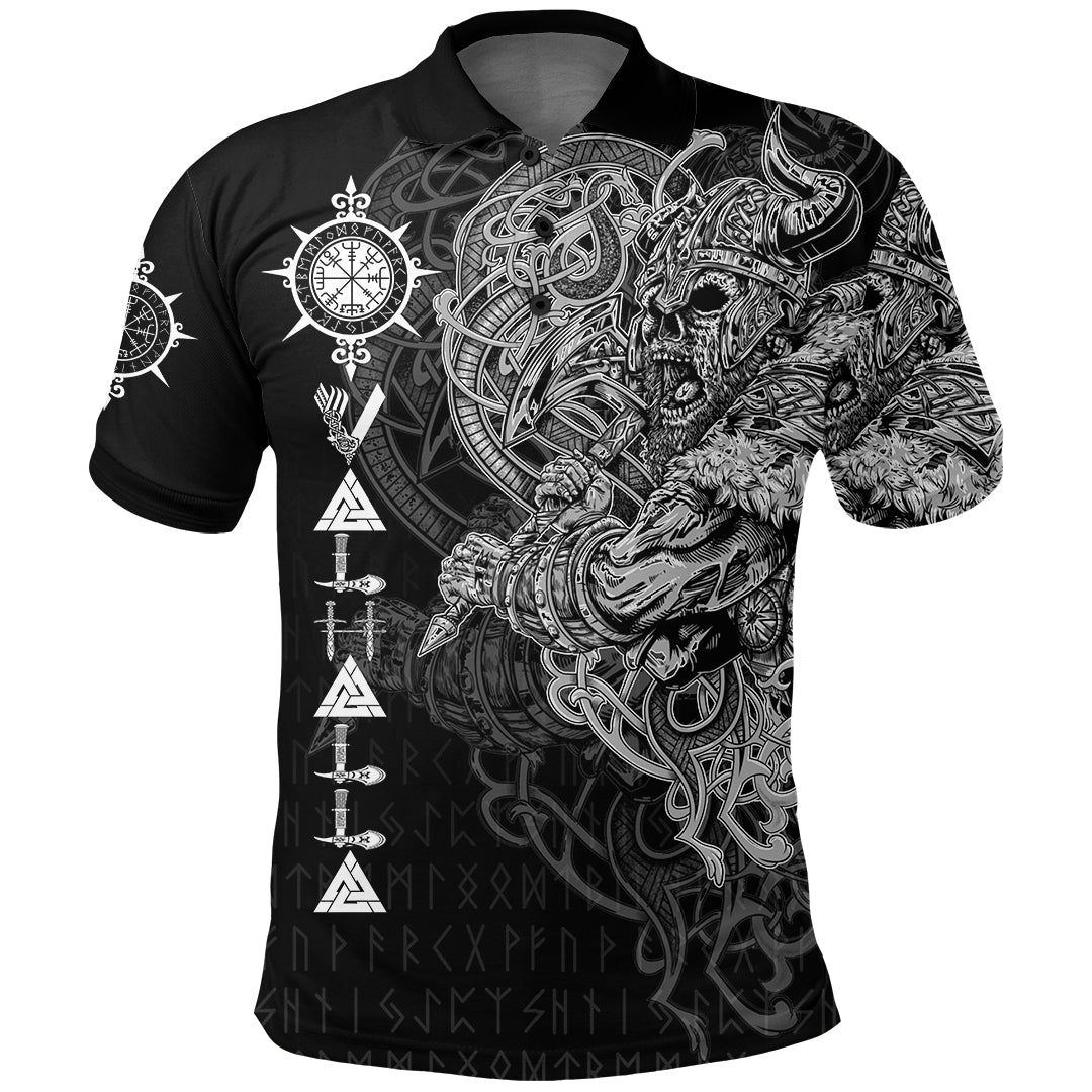 Viking Viking Warrior Valhalla Polo Shirt Style Vegvisir RLT12 - Wonder Print Shop