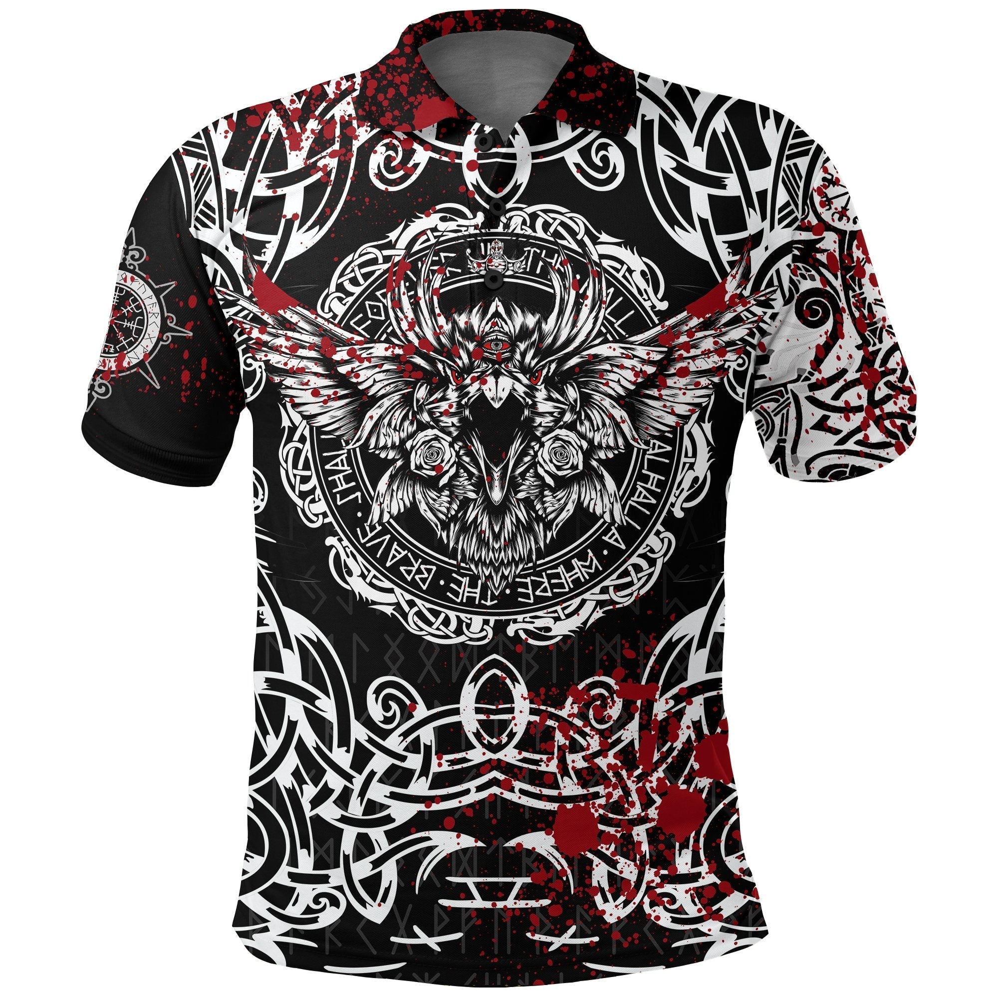 Viking Polo Shirt, Raven Blood RLT12 - Wonder Print Shop