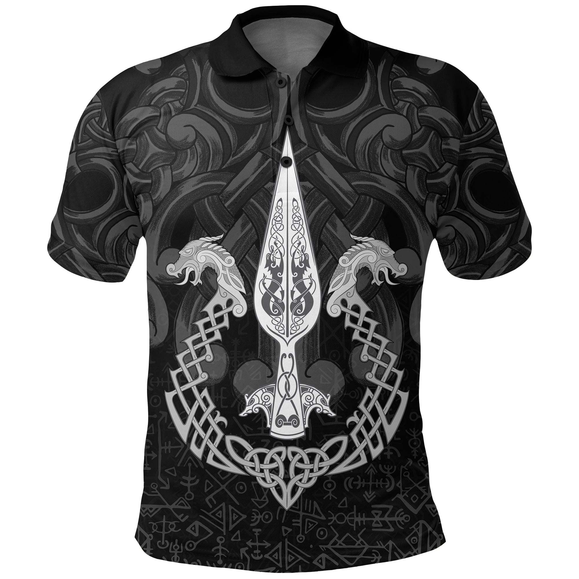 Viking Polo Shirt Gungnir Of Odin and Drakkar RLT12 - Wonder Print Shop