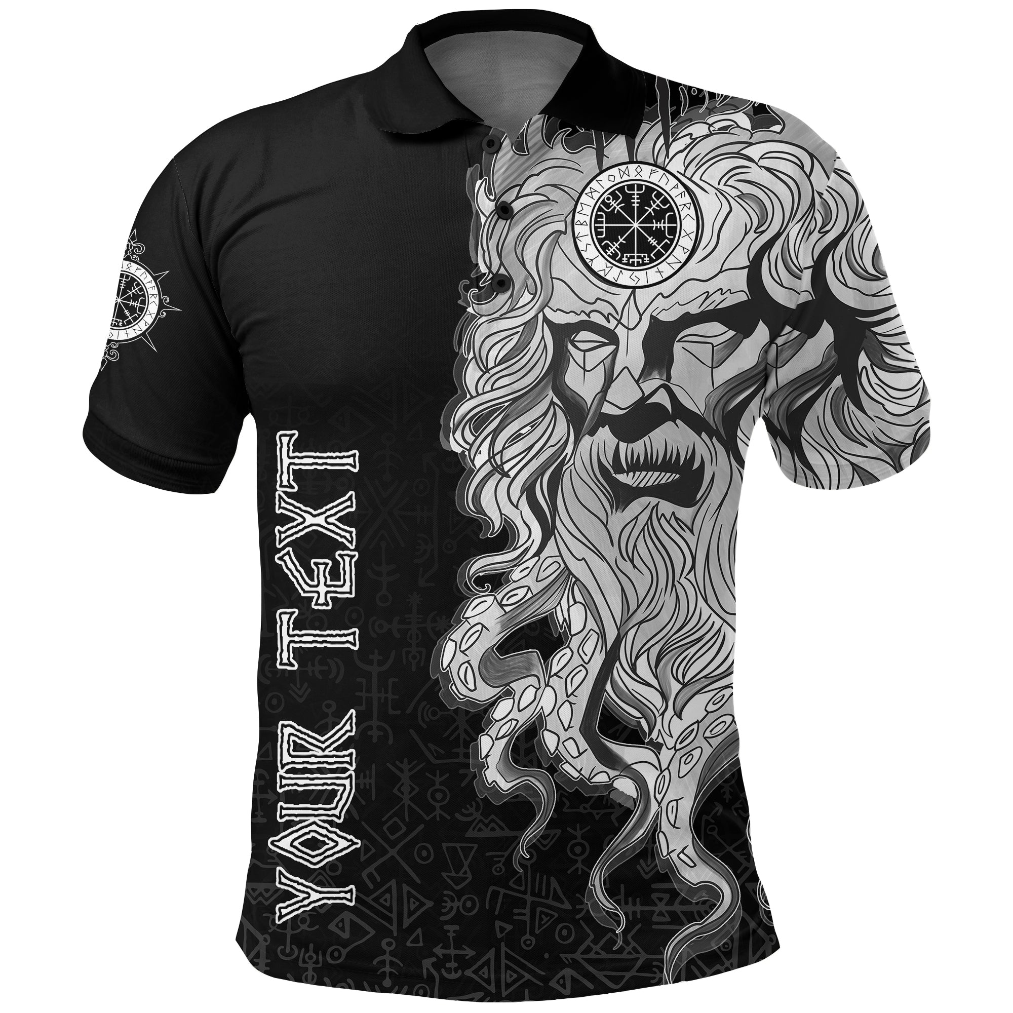 Custom Viking Polo Shirt Njord Vegvisir RLT12 - Wonder Print Shop