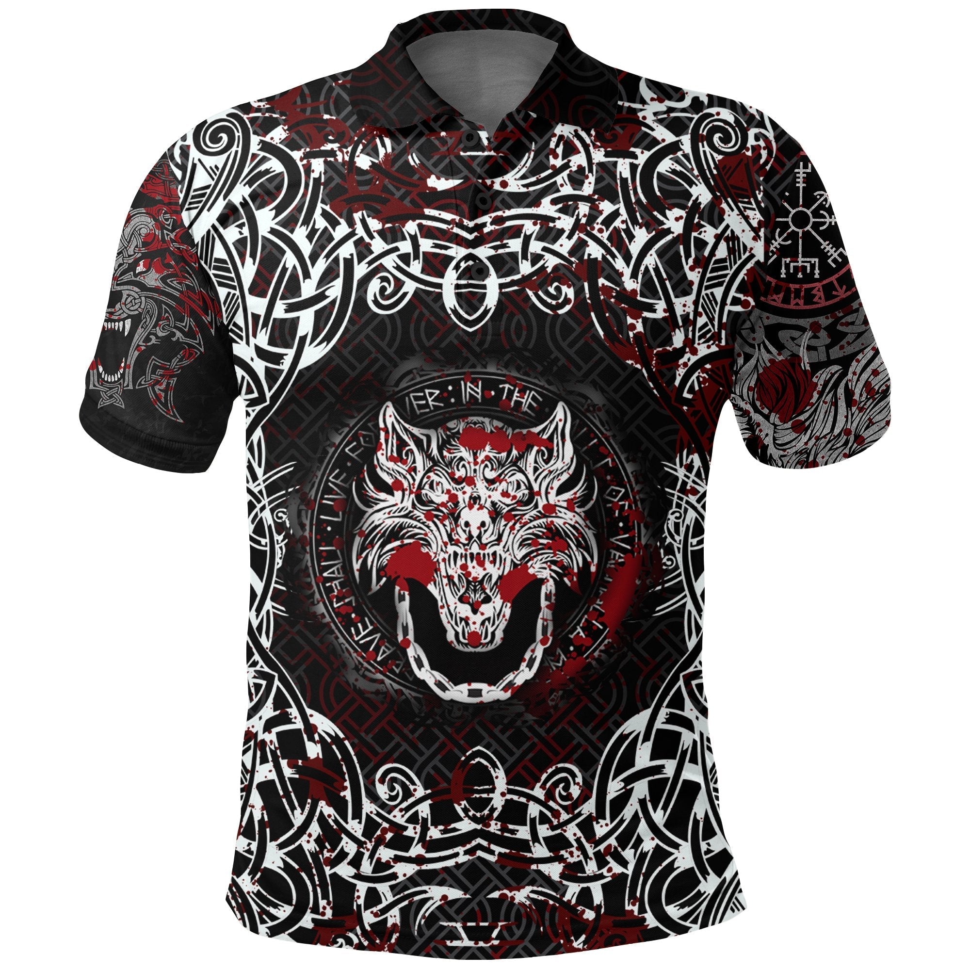 Viking Polo Shirt Fenrir Viking Blood 3D RLT12 - Wonder Print Shop