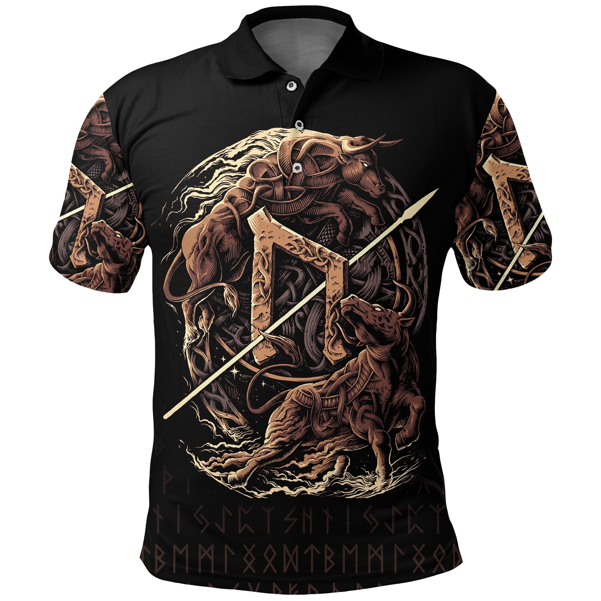 Viking Polo Shirt Uruz Rune RLT12 - Wonder Print Shop