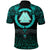 Viking Polo Shirt Three Raven and Valknut Cyan RLT12 - Wonder Print Shop