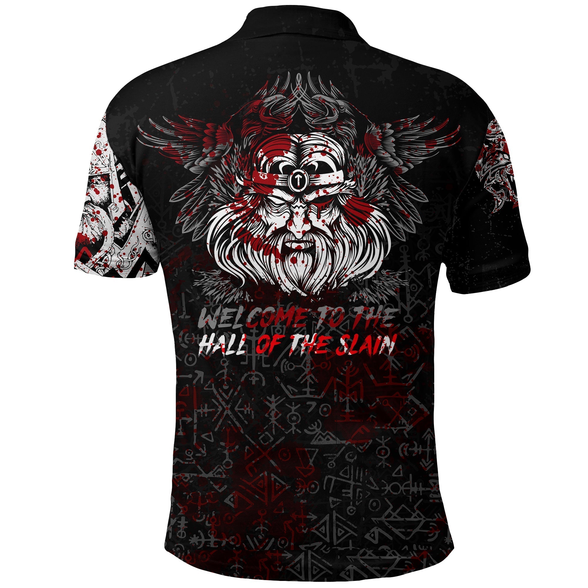 Viking Odin Viking Polo Shirt Blood RLT12 - Wonder Print Shop