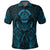 Viking Polo Shirt Raven Valknut Cyan RLT12 - Wonder Print Shop