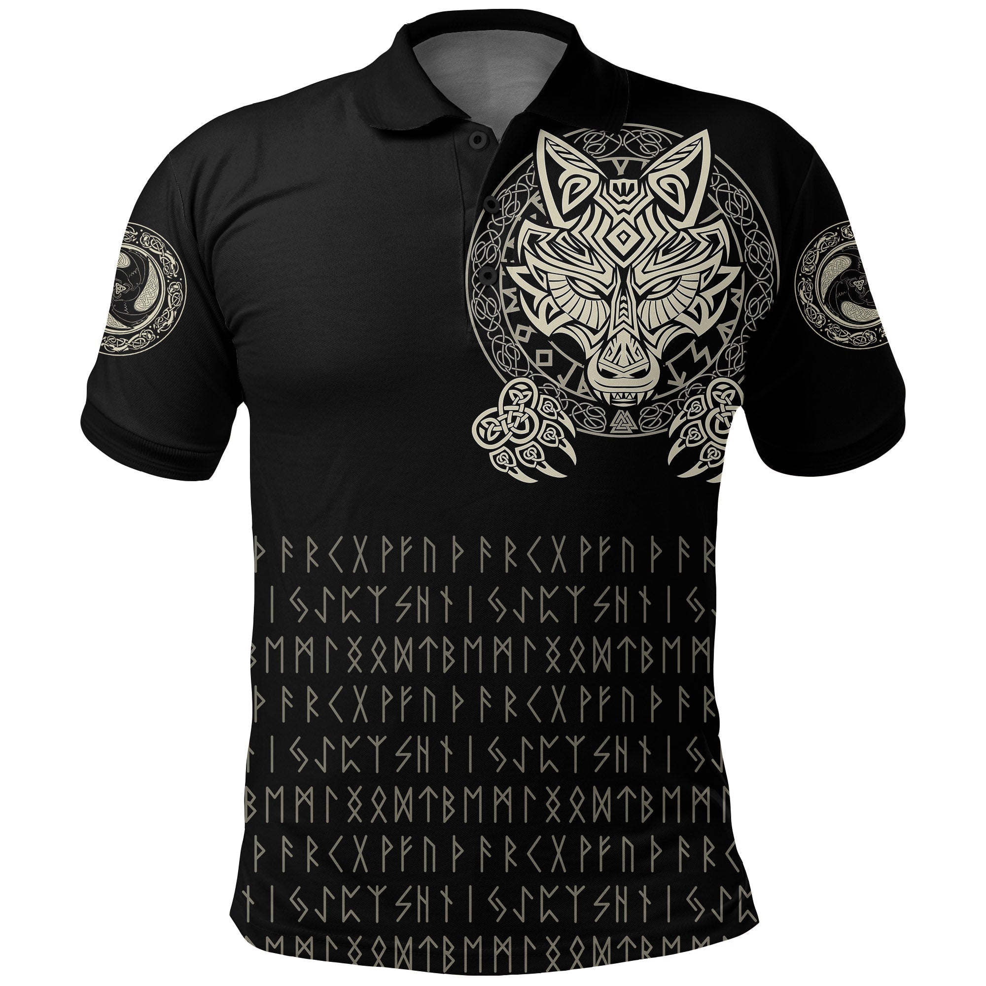 Viking Polo Shirt Nordic Wolves RLT12 - Wonder Print Shop