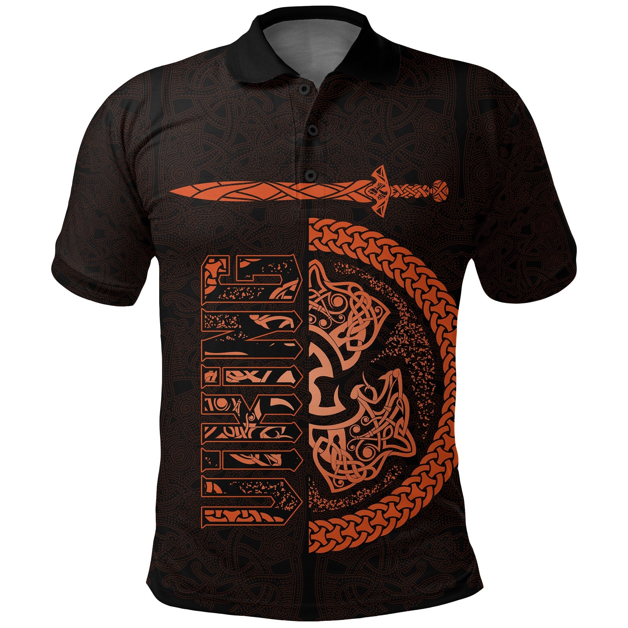 Viking Polo Shirt Fierce Wolf Totemic Animal RLT12 - Wonder Print Shop