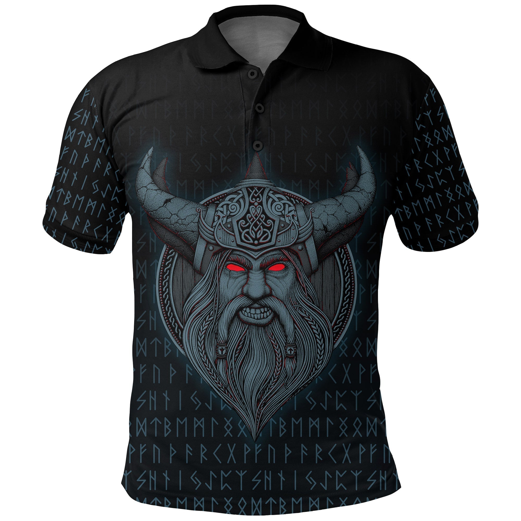 Viking Polo Shirt Odin Angry RLT12 - Wonder Print Shop