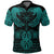 Viking Polo Shirt Raven Of Odin Cyan RLT12 - Wonder Print Shop