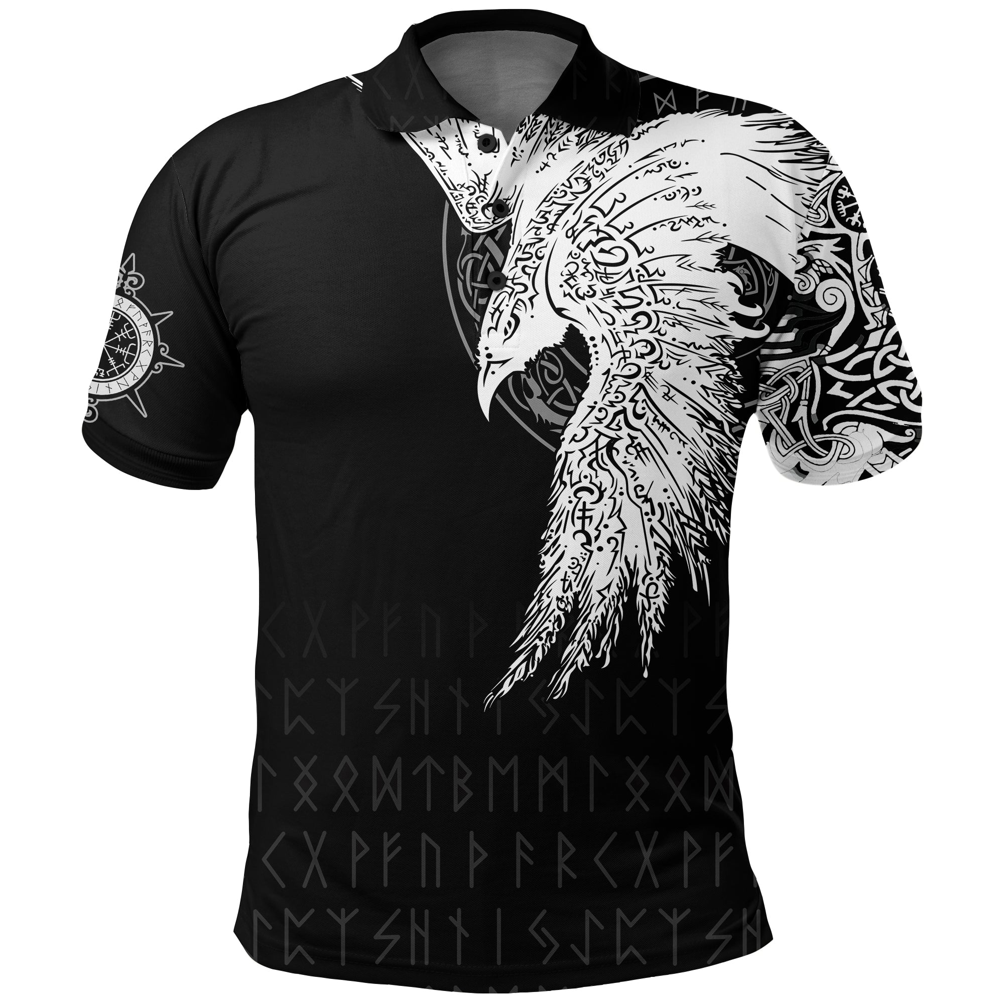 Viking Polo Shirt Mystical Raven Tattoo Special RLT12 - Wonder Print Shop