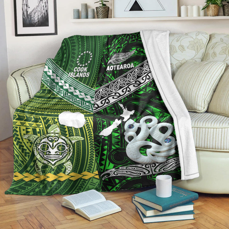 new-zealand-and-cook-islands-premium-blanket-together-green