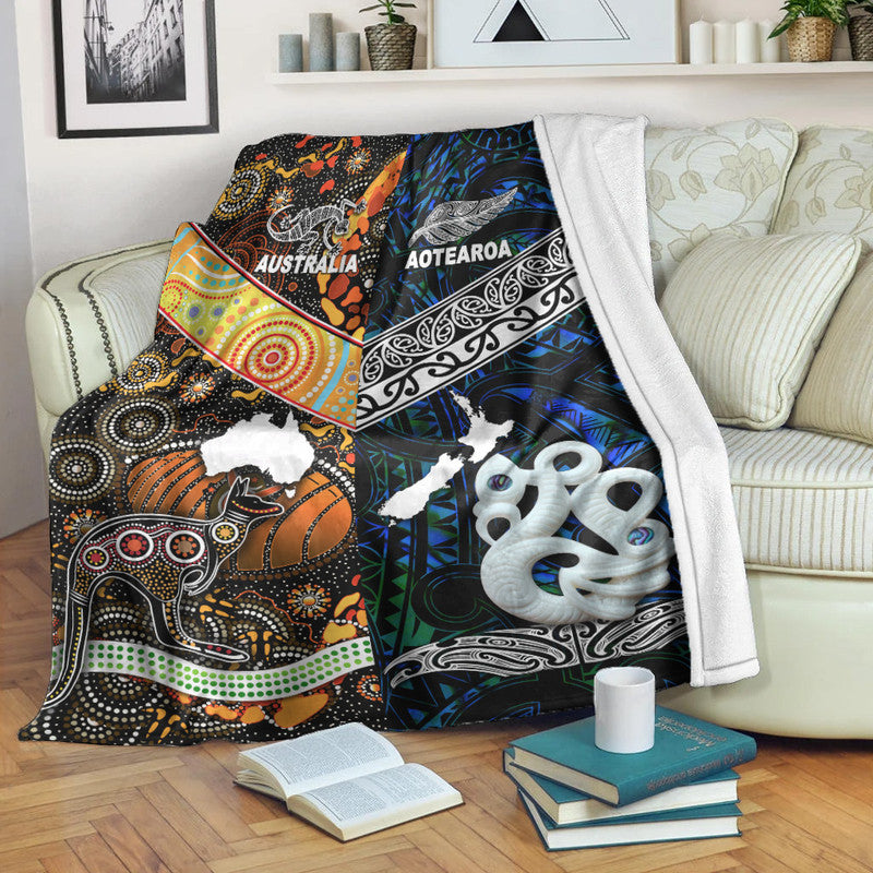 new-zealand-maori-aotearoa-and-australia-aboriginal-premium-blanket-together-blue