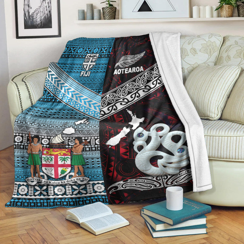 new-zealand-and-fiji-premium-blanket-together-red