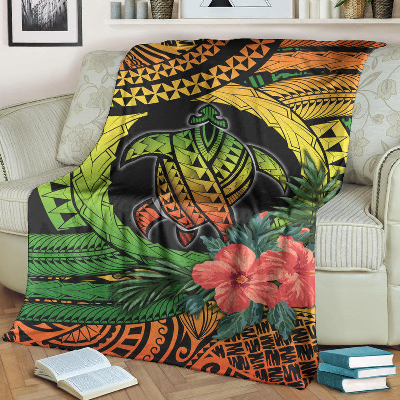 polynesian-turtle-premium-blanket-circle-turtle-hibiscus-reggae