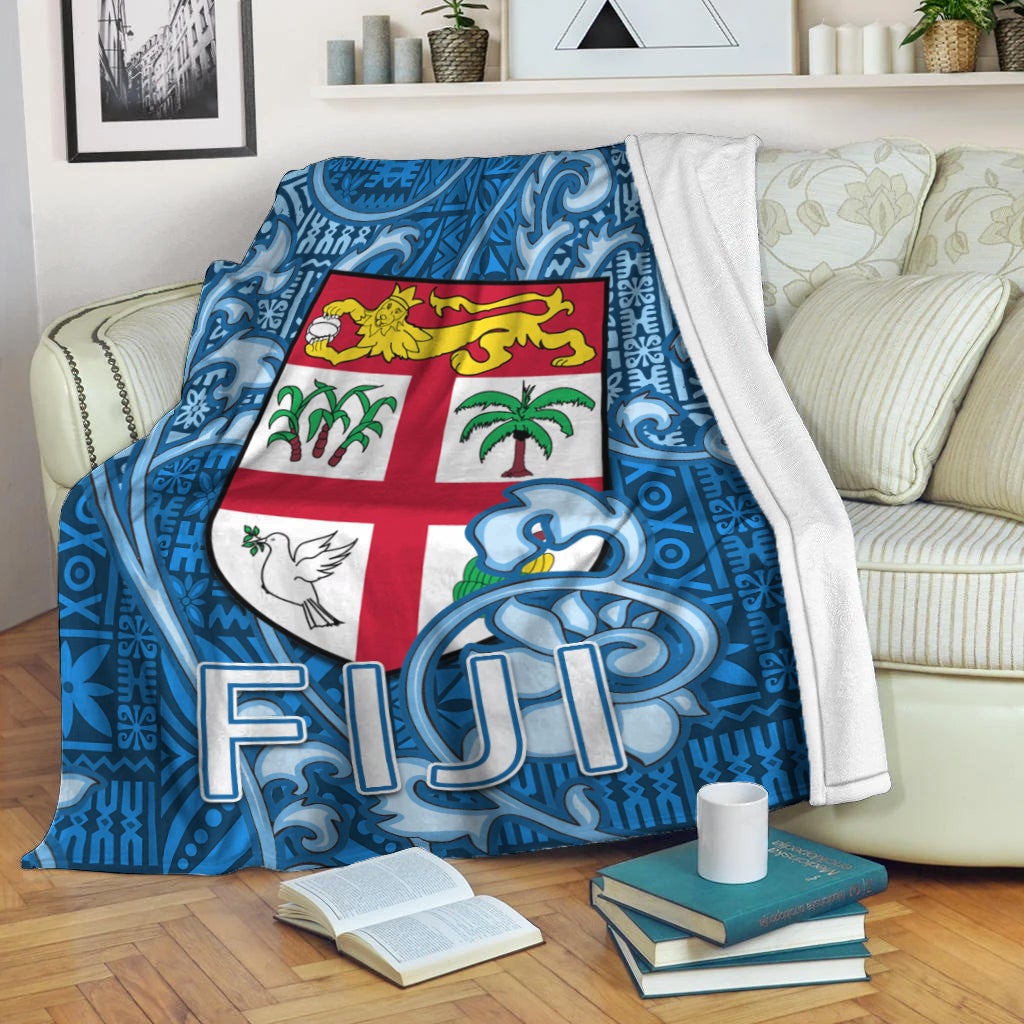 fiji-premium-blanket-tapa-patterns-blue-style