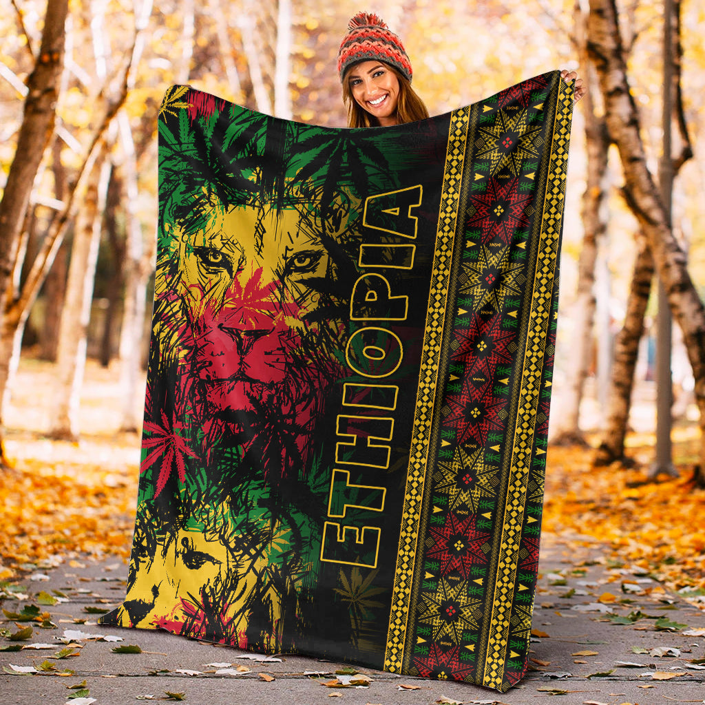 ethiopia-lion-reggae-premium-blanket-ethiopian-cross-ver01