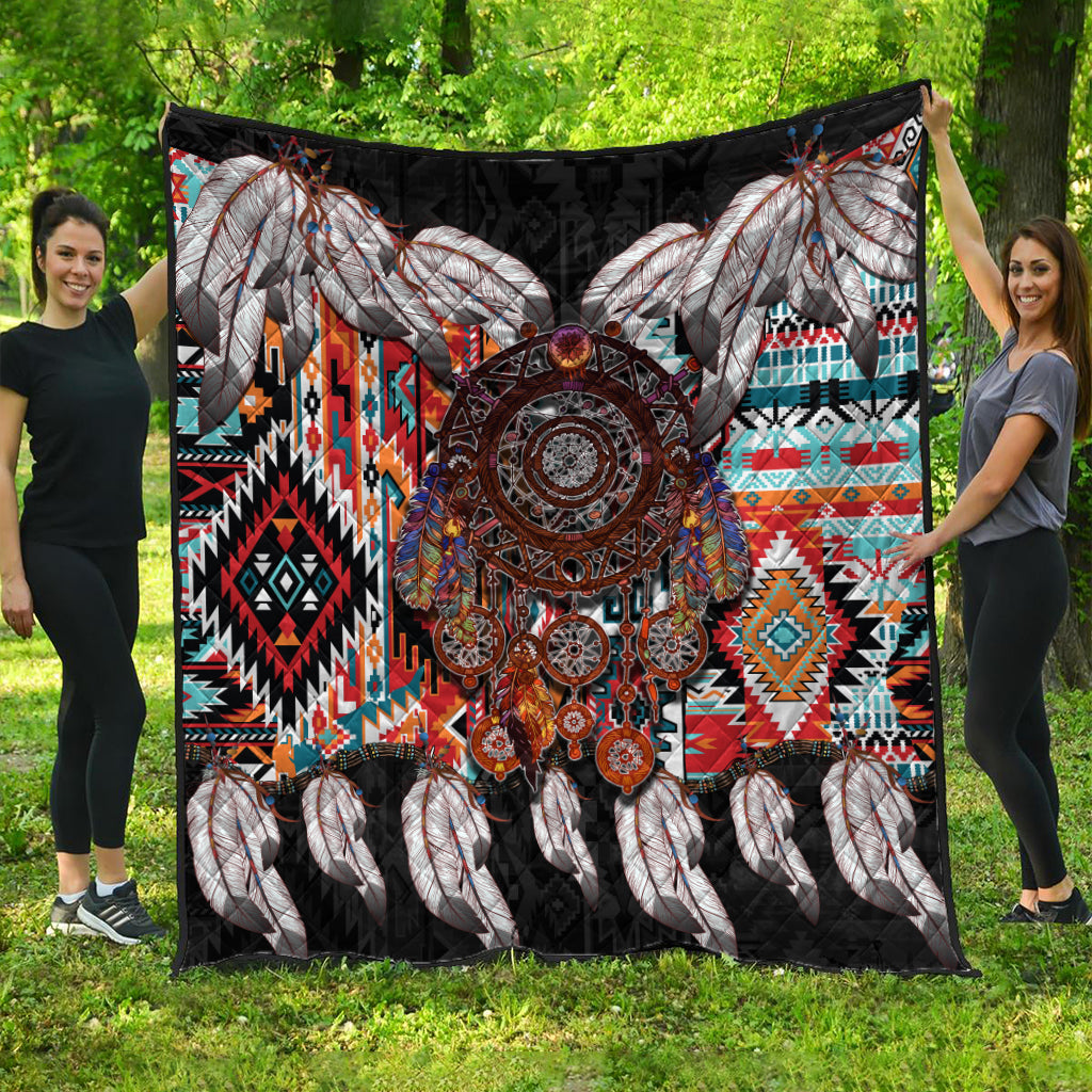 Native American Premium Quilt Native Patterns Dreamcatcher LT6 - Wonder Print Shop