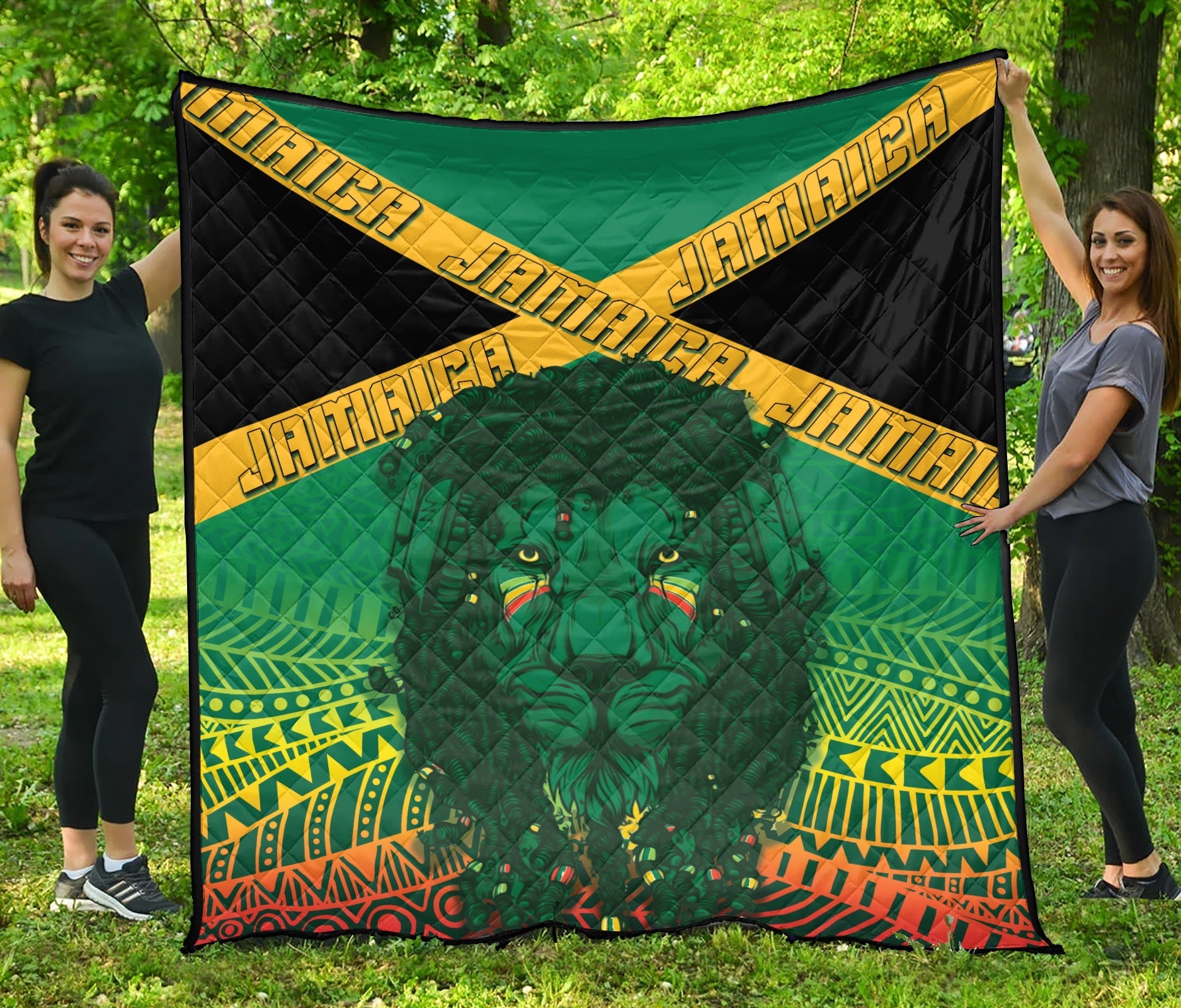 jamaica-premium-quilt-blanket-rastafari-lion-mix-kente