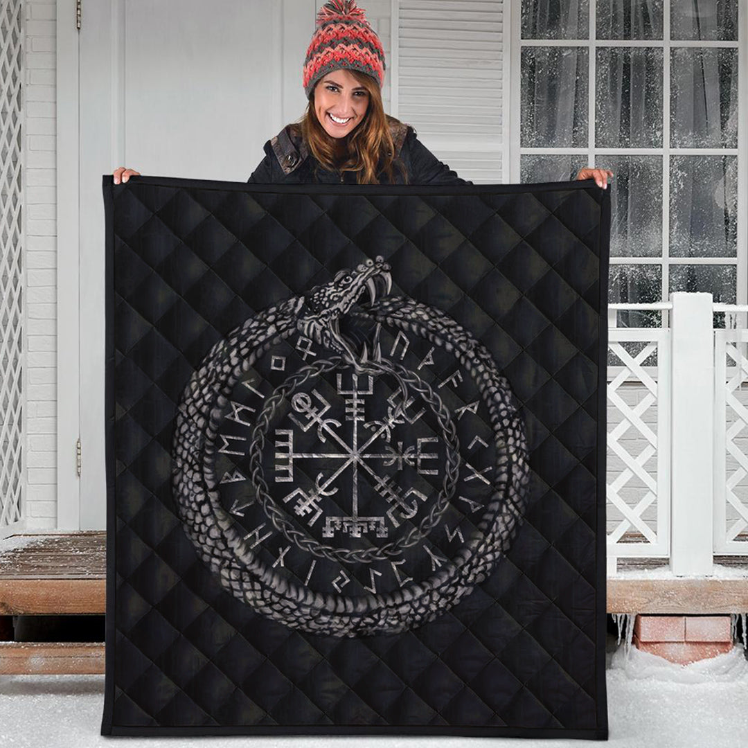 viking-quilt-viking-vegvisir-with-ouroboros-and-runes-quilt